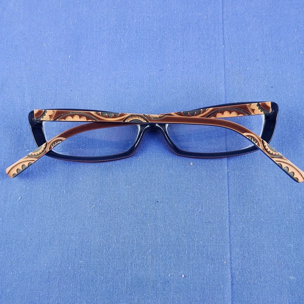 Cynthia Rowley Womens Eyeglasses Brown 52-13 CR0176 Plastic‎ Paisley